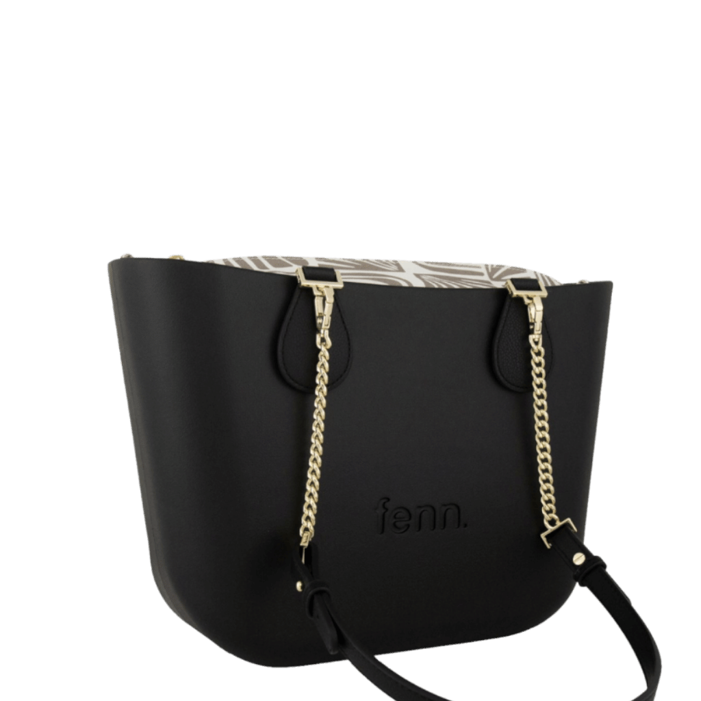 Fenn Petite 9452 Black Gold Chain Pattern Inner front3qrt primary