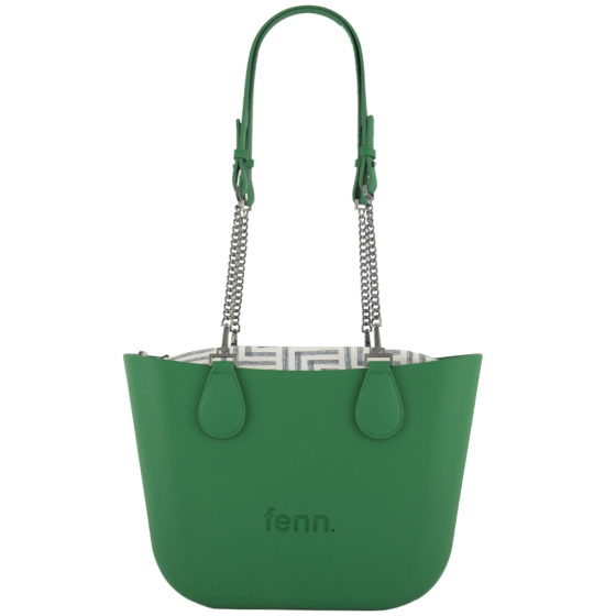 Fenn Petite 9455 Green Chain Pattern Inner front handle up