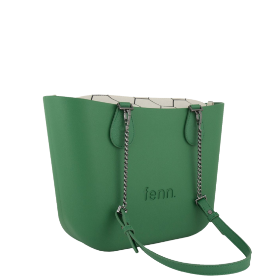 Fenn Petite 9456 Green Chain Hex Inner front3qrtr