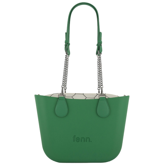 Fenn Petite 9456 Green Chain Hex Inner front handle up