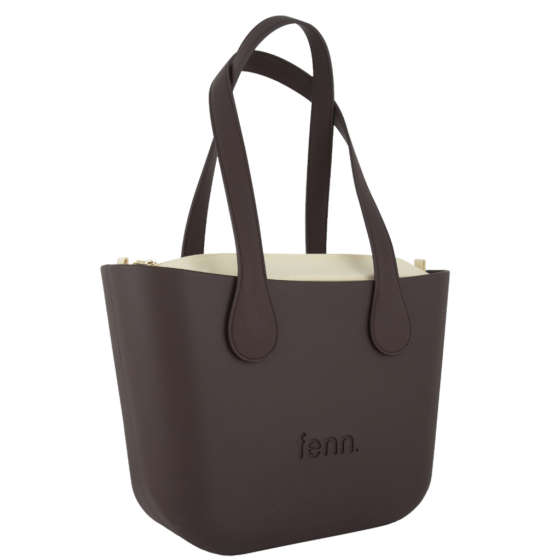 Fenn Petite 9459 Choc Flat Handle Beige Inner front3qrtr