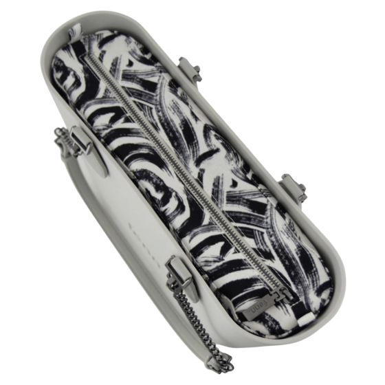 Fenn Petite 9461 gunmetal chain ice grey printed inner interior