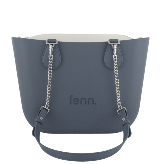 Fenn Petite 9463 Denim silver chain bone inner front
