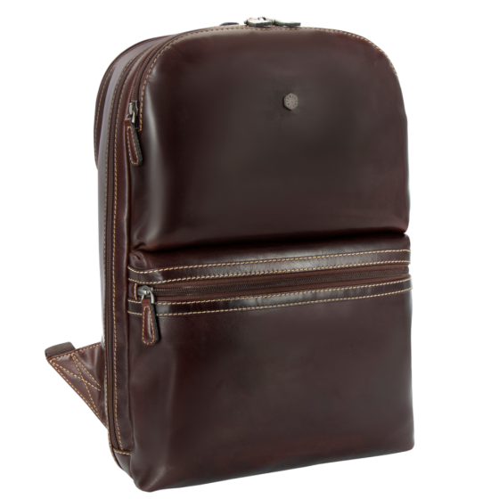 Jekyll & Hide 3672 Oxford Leather Everyday backpack Mocha front3qrtr