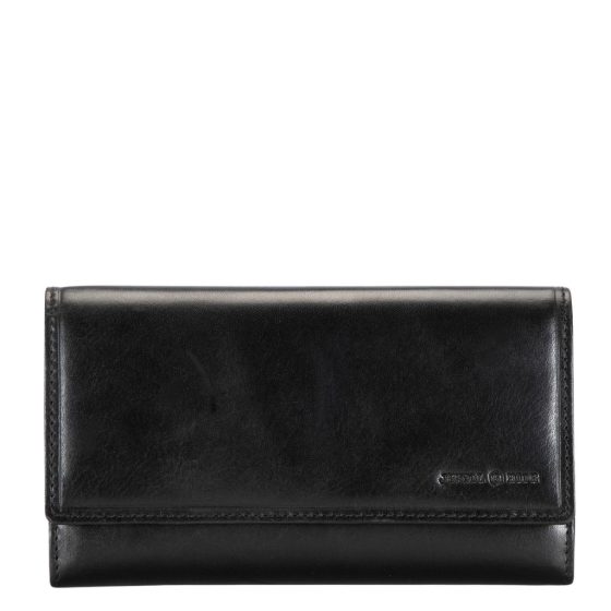 Jekyll and Hide Oxford Leather Large Purse 6115 black front
