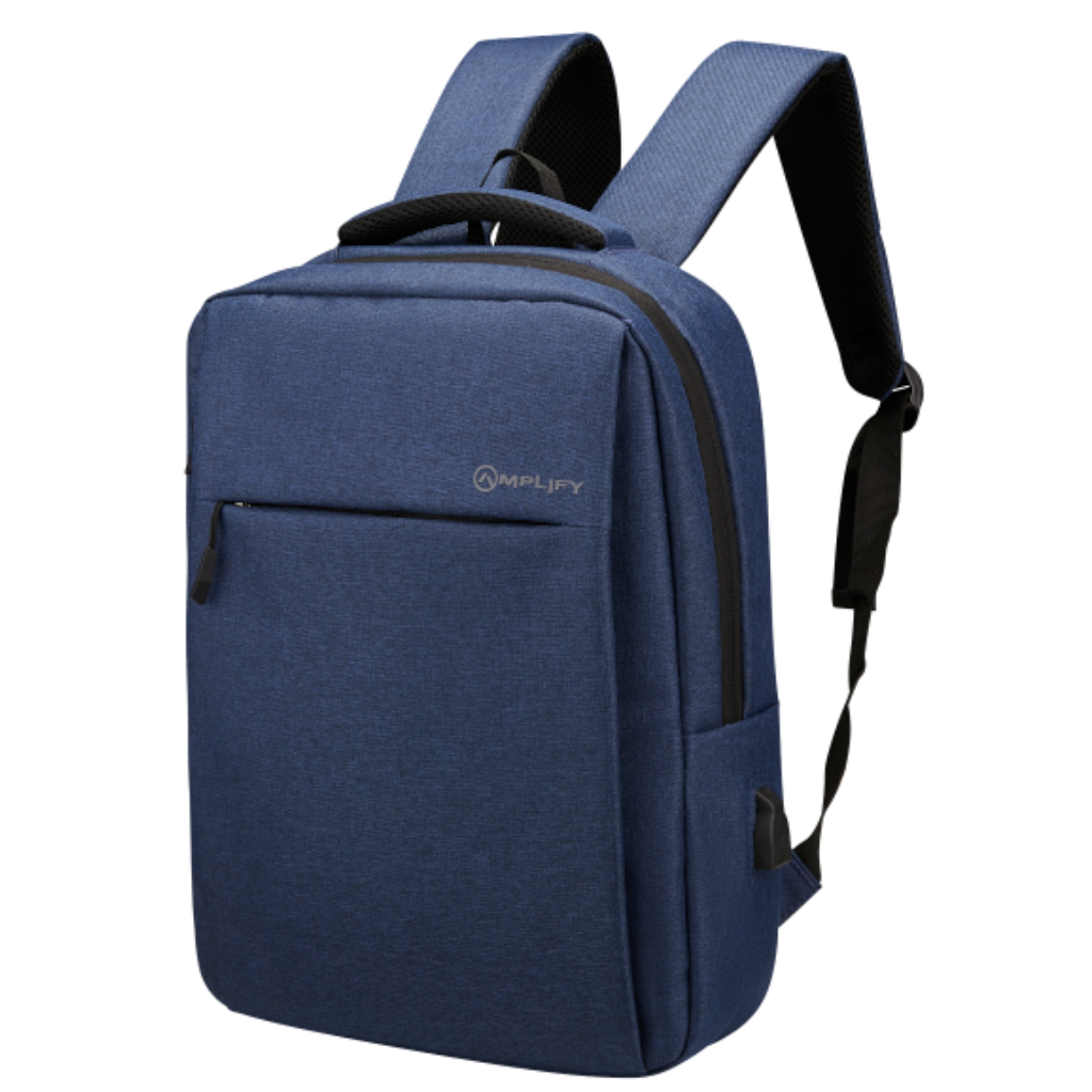 Volkano Cuba 10019 15 6 Laptop Backpack navy front3qrtr R