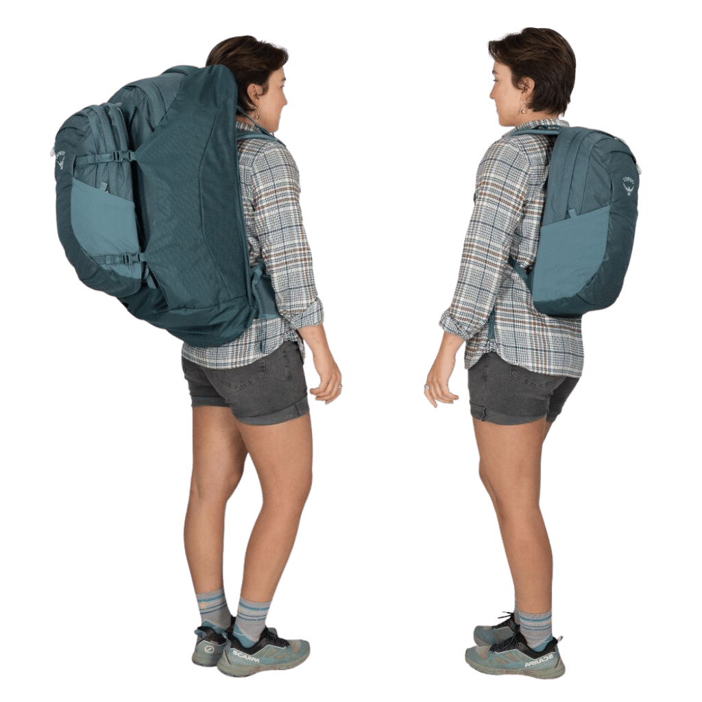 Osprey Fairview Travel Pack collection 55L Black features2