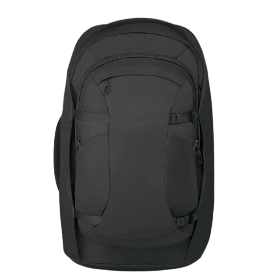 Osprey Farpoint Extended Fit TRavel Pack Black daypack front