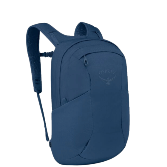 Osprey Farpoint Fairview TRavel daypack blue front3qrtr primary