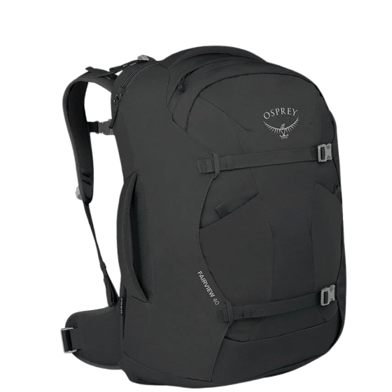 Osprey Fiarview 40L travel pack update features black front3qrtr