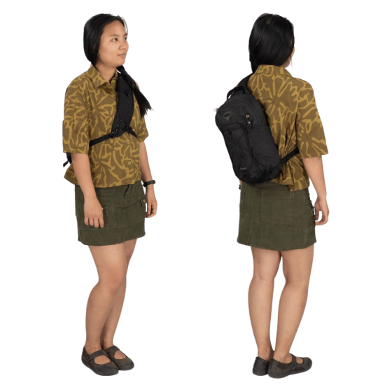 Osprey Quasar Sling Bacg black lifestyle3