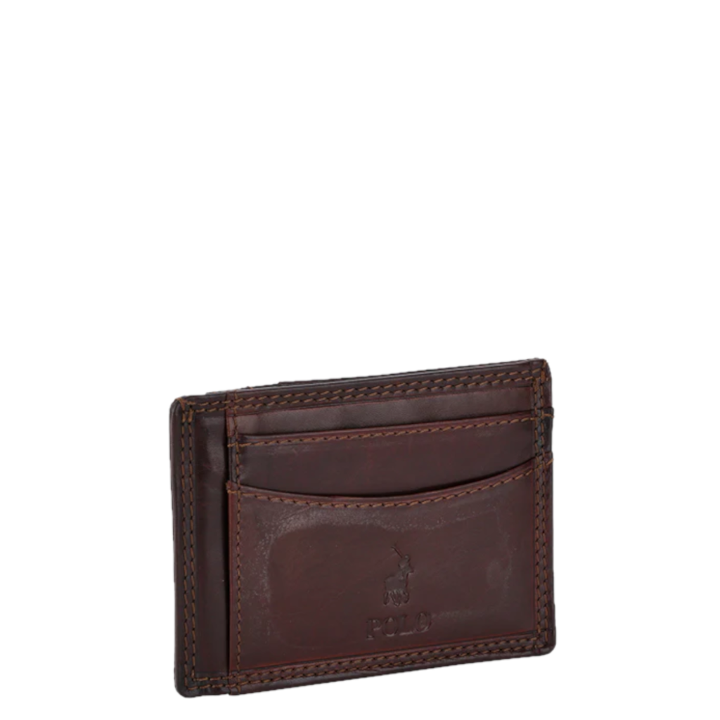 Polo Kenya Leather PO45036 CC wallet top flap brown front3qrtr primary