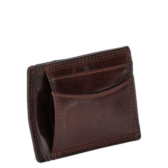 Polo Kenya Leather PO45036 CC wallet top flap brown front interior
