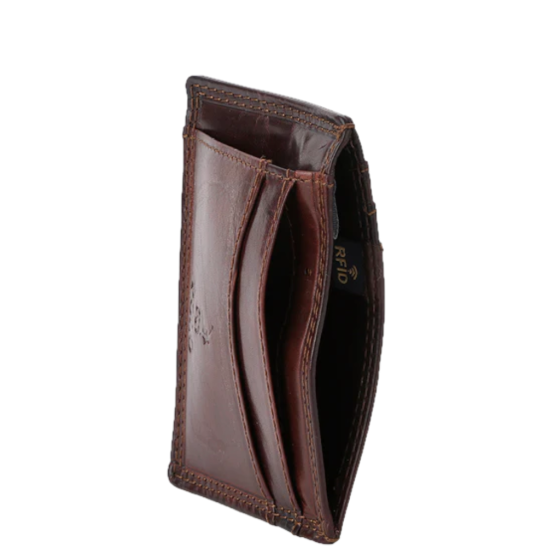 Polo Kenya Leather PO45036 CC wallet top flap brown top interior