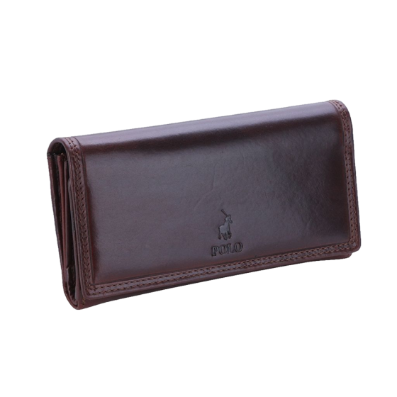 Polo Kenya PO45024 Leather Purse Brown front3qrtr