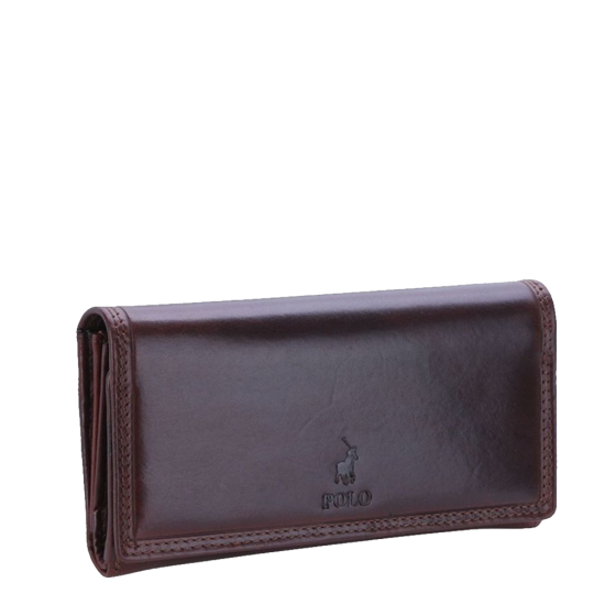 Polo Kenya PO45024 Leather Purse Brown front3qrtr primary