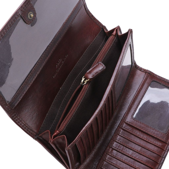 Polo Kenya PO45024 Leather Purse Brown interior2