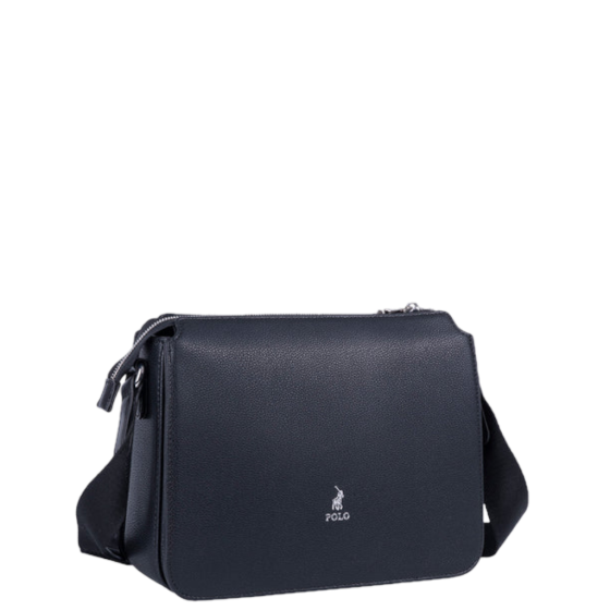 Polo Lyon POS43122 Crossbody Sling Black front3qrtr