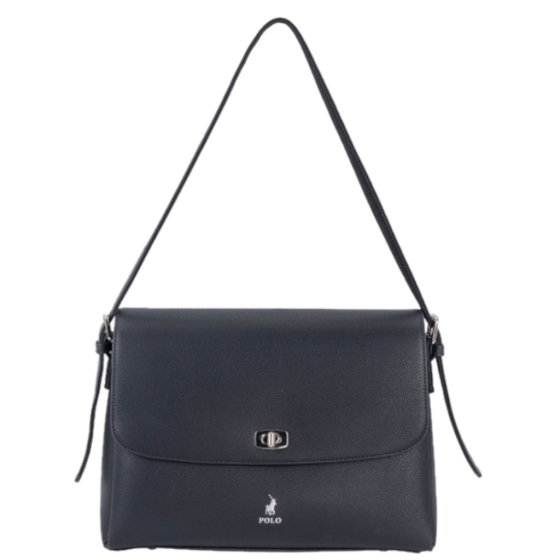 Polo Lyon POS43127 Flapover Bag Black front