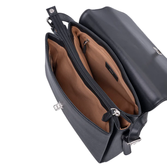 Polo Lyon POS43127 Flapover Bag Black interior
