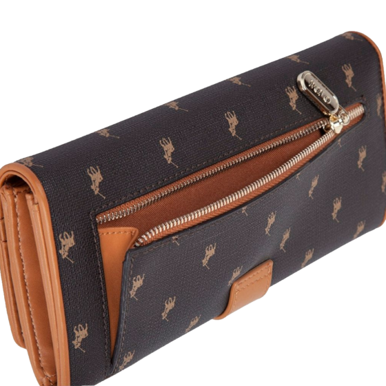 Polo New Iconic POS43235 Clutch Purse brown rear stash