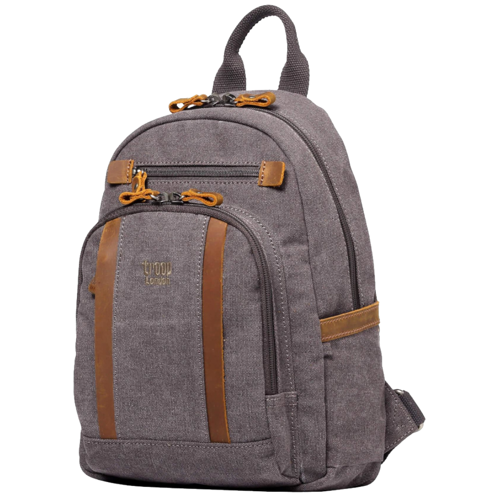 Troop of London TRP0255 Small Utility Backpack charcoal front3qrtr
