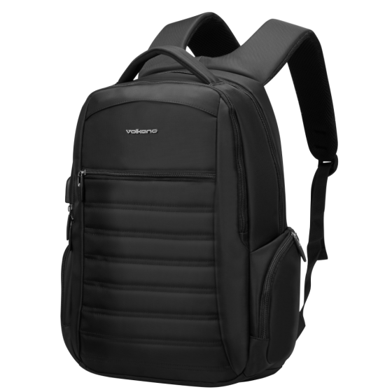 Volkano Boston VK 9173 15 6 Laptop Backpack black front3qrtr