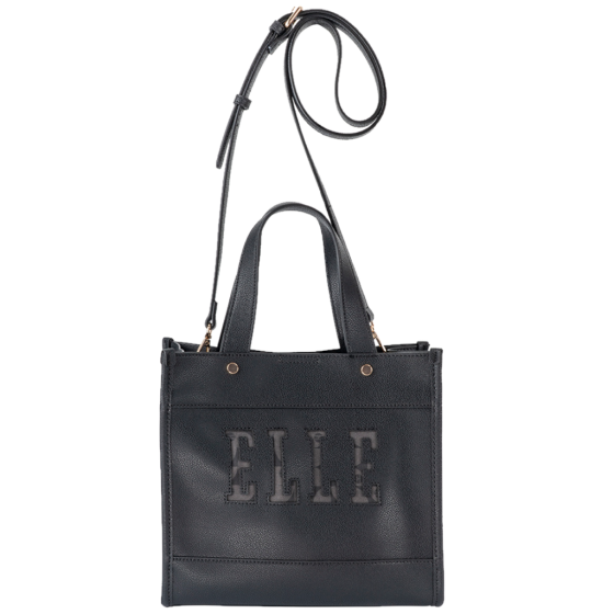 ELLE Cut Out EL10607 Small Shopper Black front full