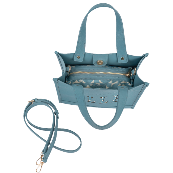ELLE Cut Out EL10607 Small Shopper Blue interior