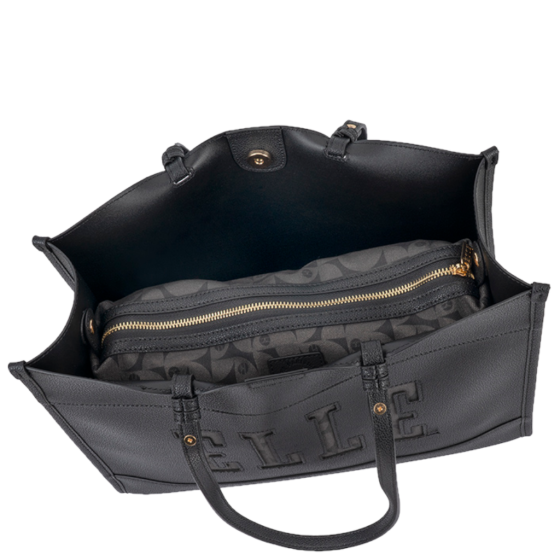 ELLE Cut Out EL10610 Tote Black interior