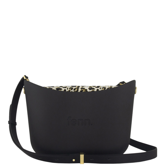 Fenn Messenger 024 002 Black flat handle leopard inner front