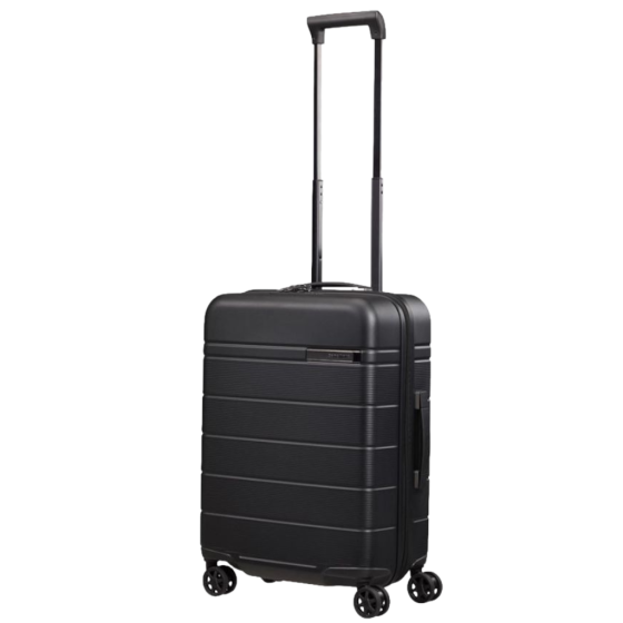 Samsonite Neopod Spinner 55cm EXP Slide Out black front handle up