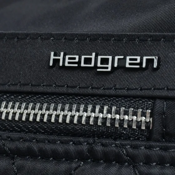Hedgren Inner City Medium Eye Quilted Black Shoulder Bag Hic176m Logo