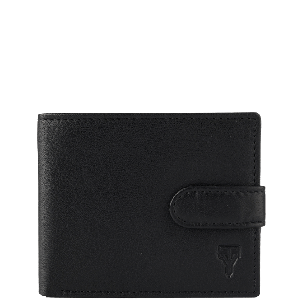 Tuscany Leather Wallet with tab TWO207 black front primary png