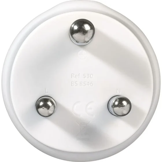 Design Go Uk Sa Plug Adaptor White Rear