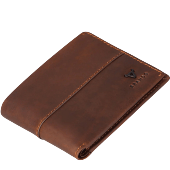 Brando James 2001 Leather wallet brown layflat png