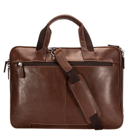 Brando Brosnan 1003 Leather slimline13 inch business brief brown rear png