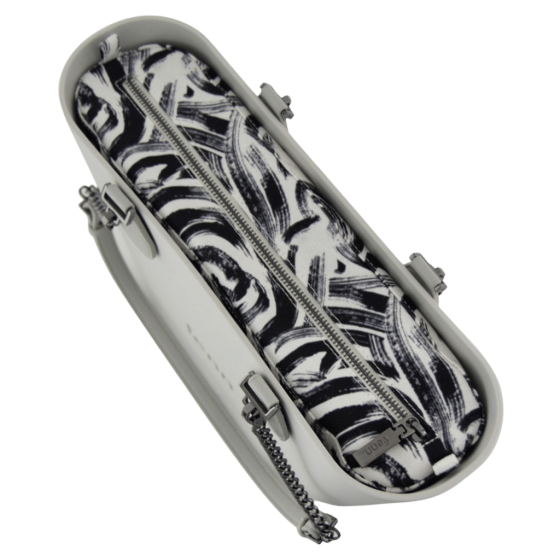 Fenn Petite 9461 gunmetal chain ice grey printed inner interior