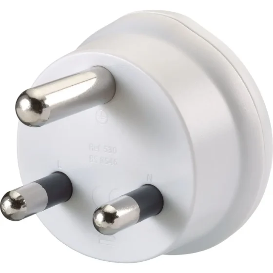 Design Go Uk Sa Plug Adaptor White Rear3qrtr