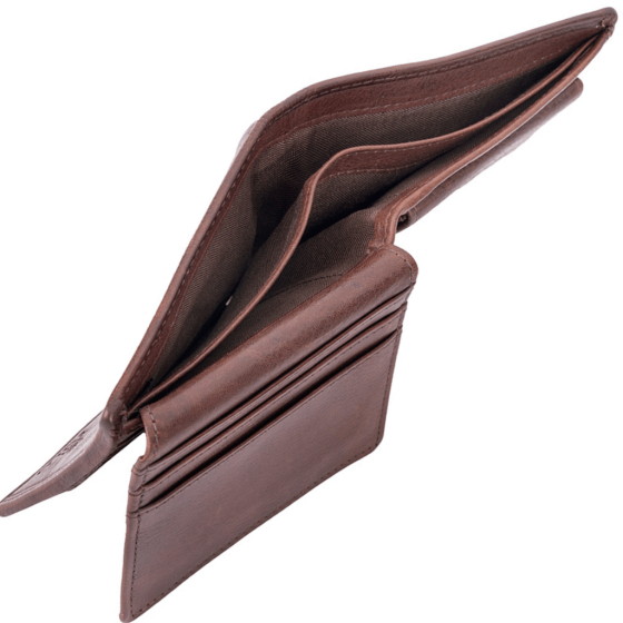 Polo Chobe 59953 Leather brown billfold top flap interior3 png