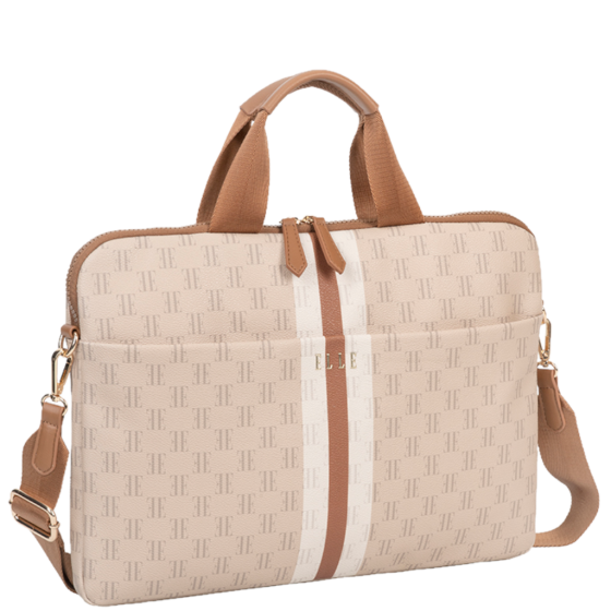 ELLE Monogram EL10182 Slimline Laptop Bag multi front3qrtr