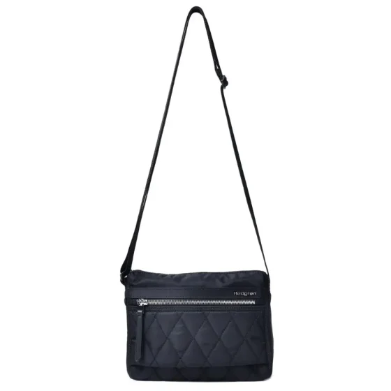 Hedgren Inner City 176 Quilt Black Handbag Front Handle Up