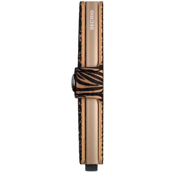 Secrid Miiwallet Zebra leather beige side png