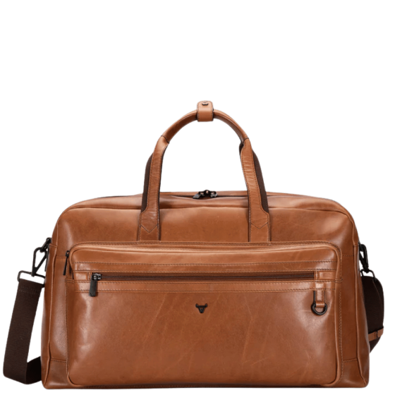 Brando Winchester 3185 Leather Duffle medium tan front png