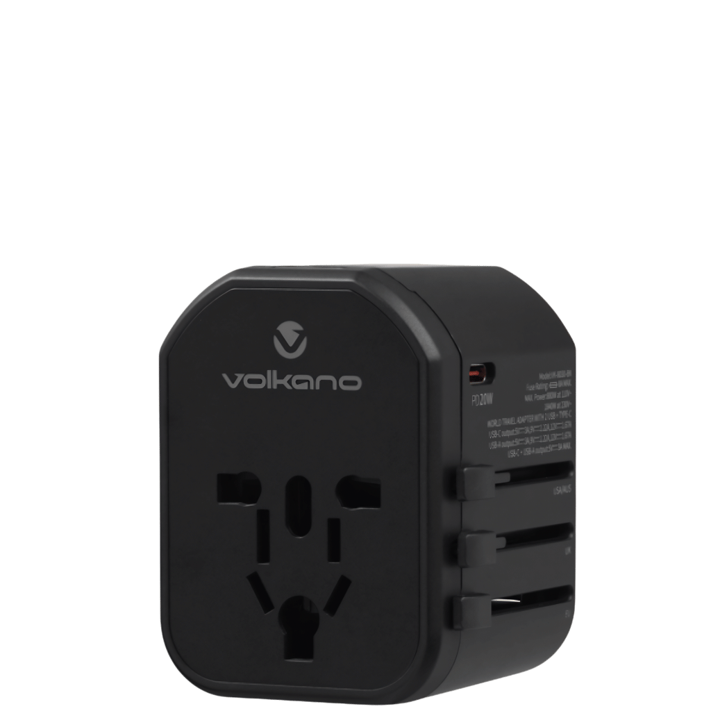 Volkano International plug adaptor 3 USB 8018 black primary