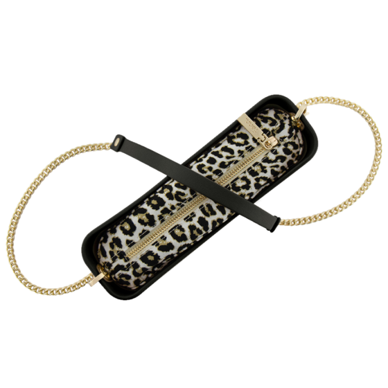 Fenn Classic 2077 Black gold chain leopard print top
