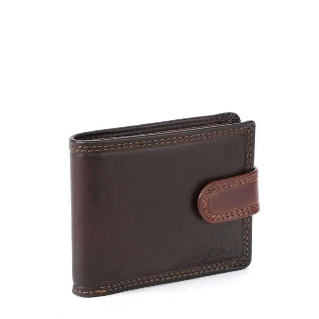 Polo Kenya Leather Brown 45007 Tab Wallet front3qrtr updated primary jpg