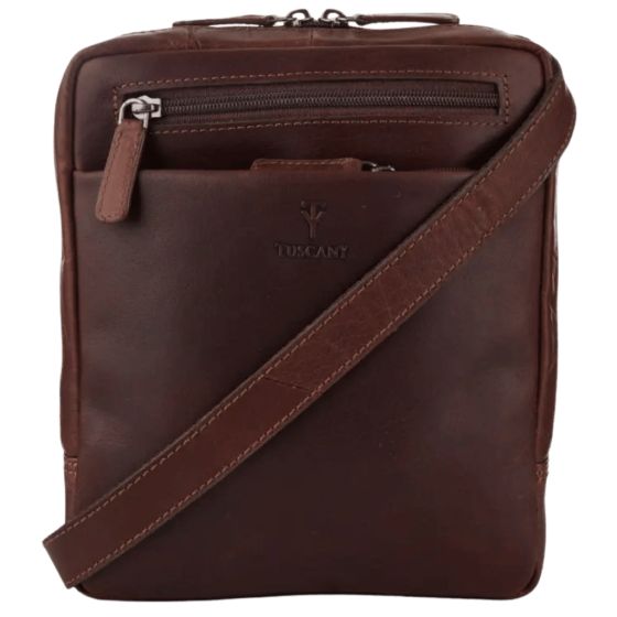 Tuscany Enzo TBA106 crossbody brown front png