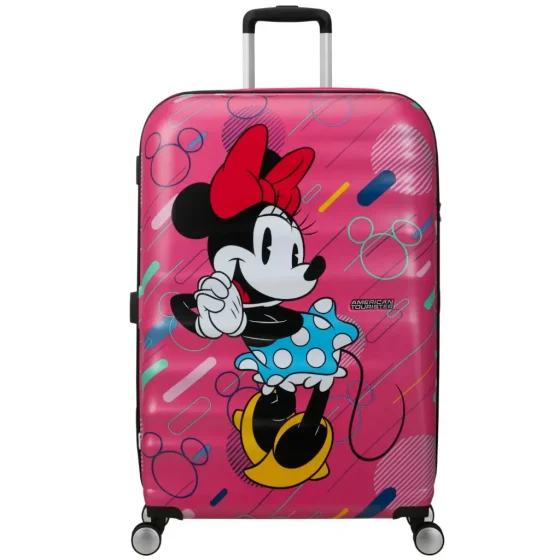 American Tourister NEW Minnie Future Pop 77cm pink front jpg
