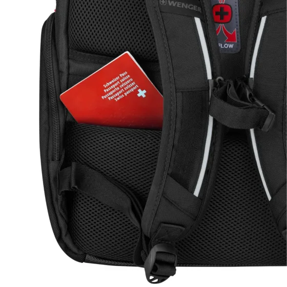 Wenger Icon Meteor Lamptop Backpack 653188 Black rear stash jpg